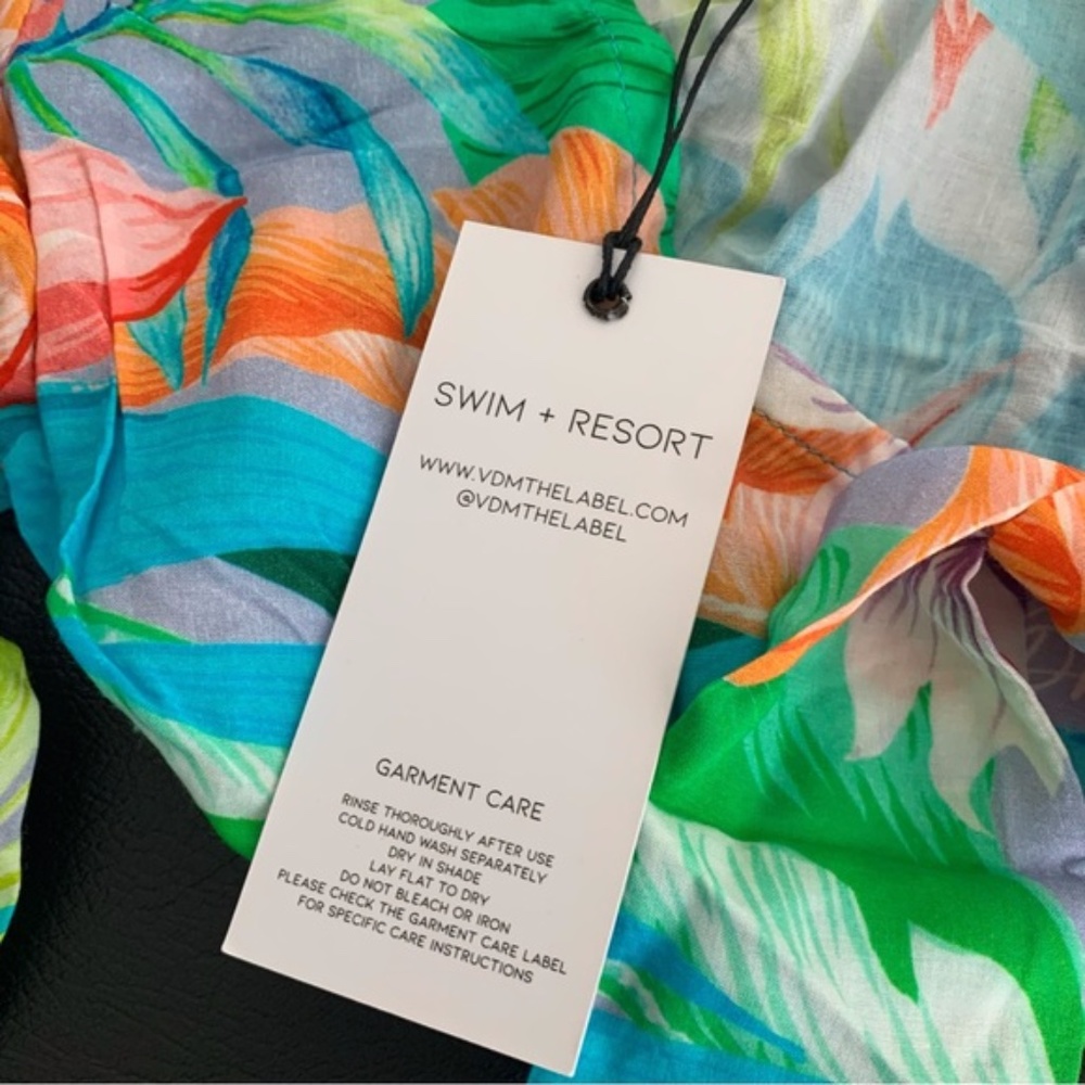 SALE☀️
 x VDM The Label JEMMA HAWAIIAN TROPIC COVER-UP TOP Resort Wear - Picture 8 of 9